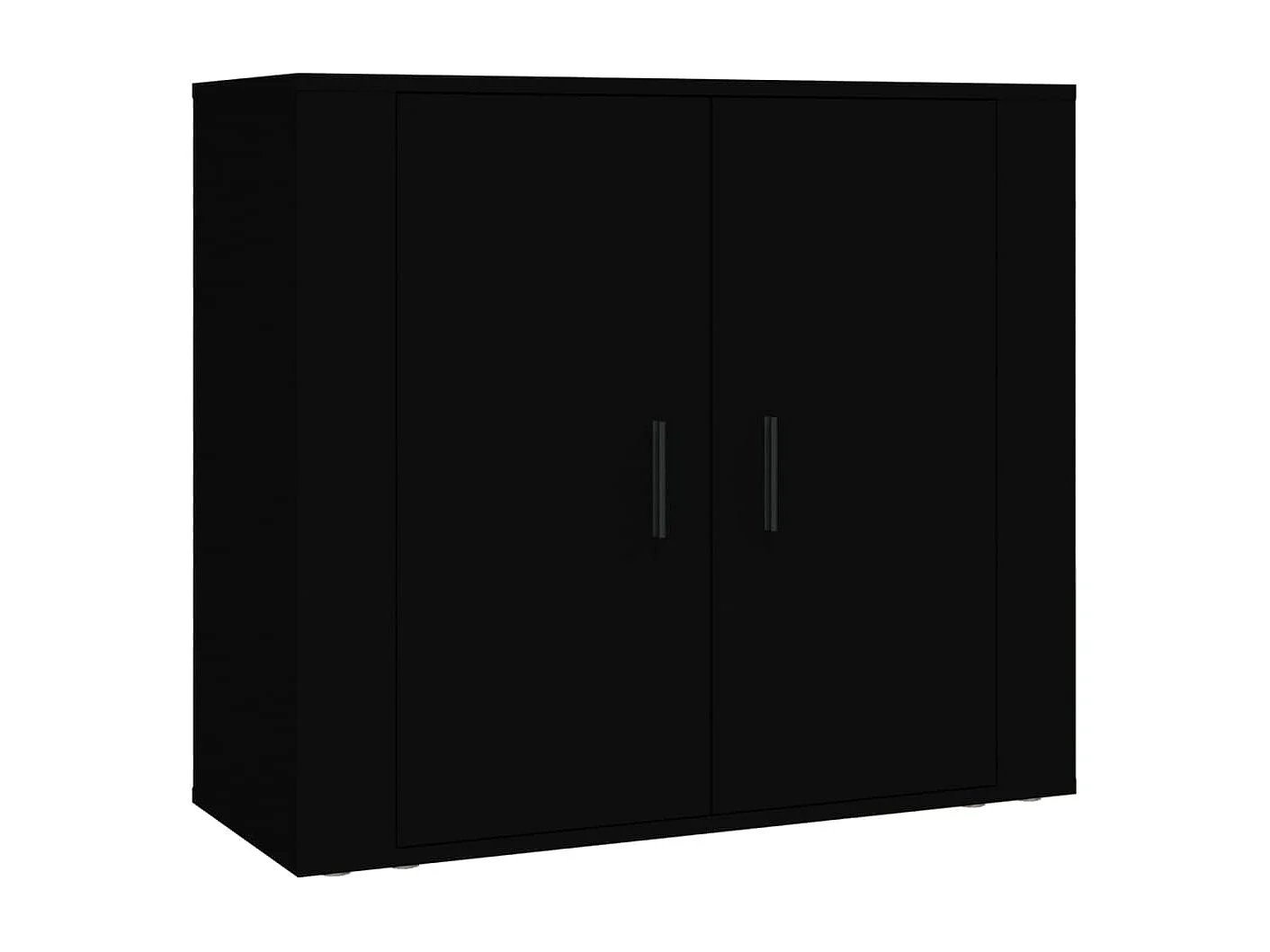 Aparador alto madera contrachapada negro