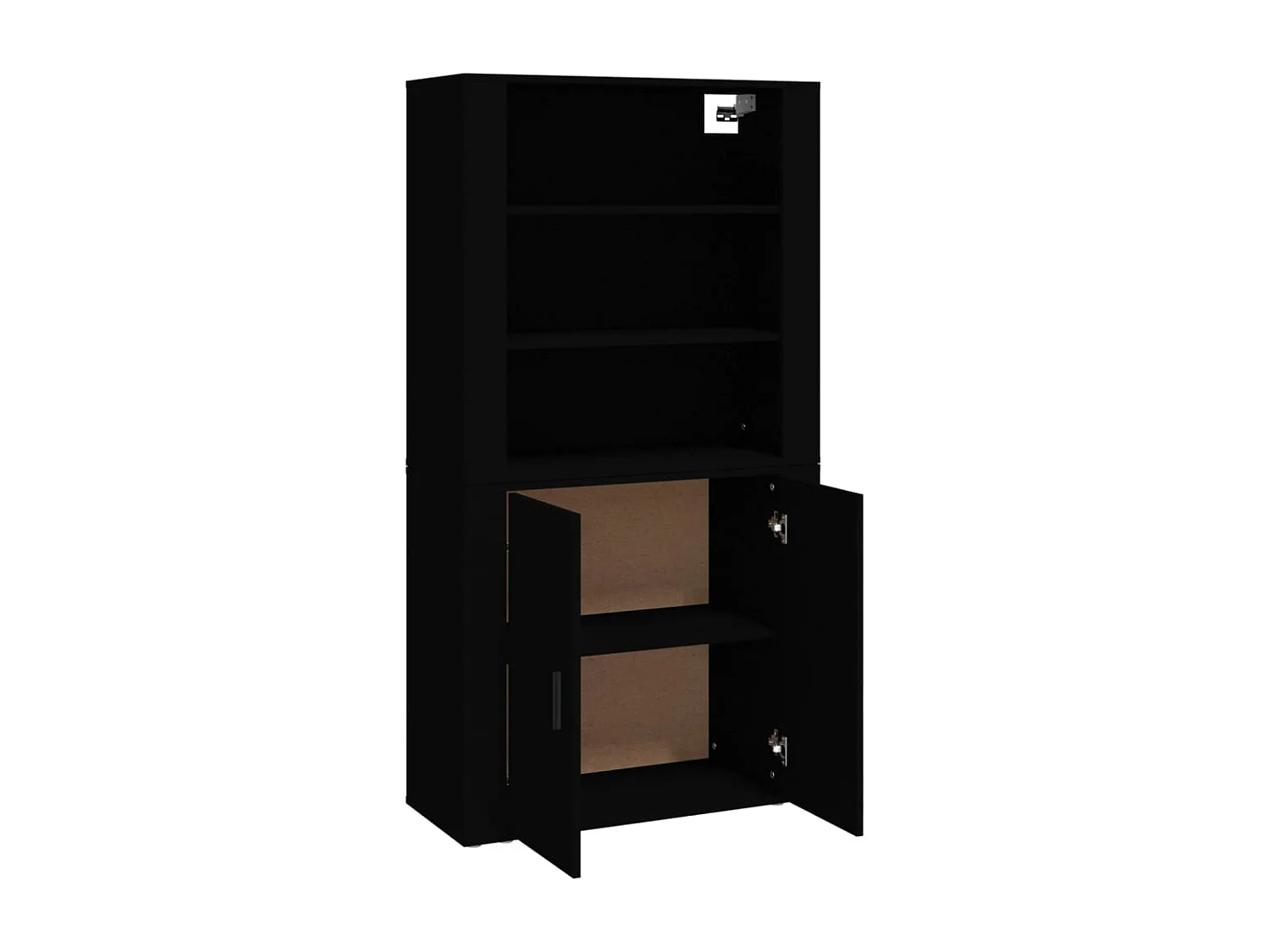 Armário alto madeira processada preto