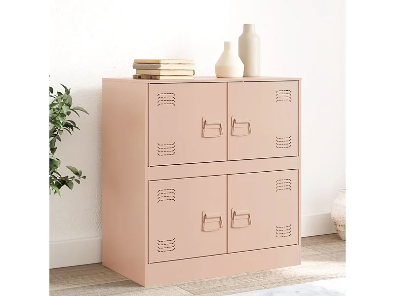 Aparador 67x39x73 cm aço rosa