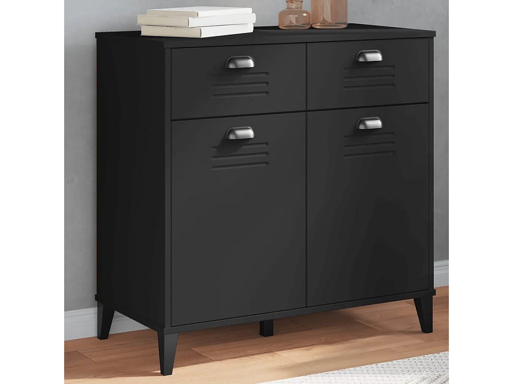 Sideboard VIKEN Schwarz 80x40x80 cm Holzwerkstoff