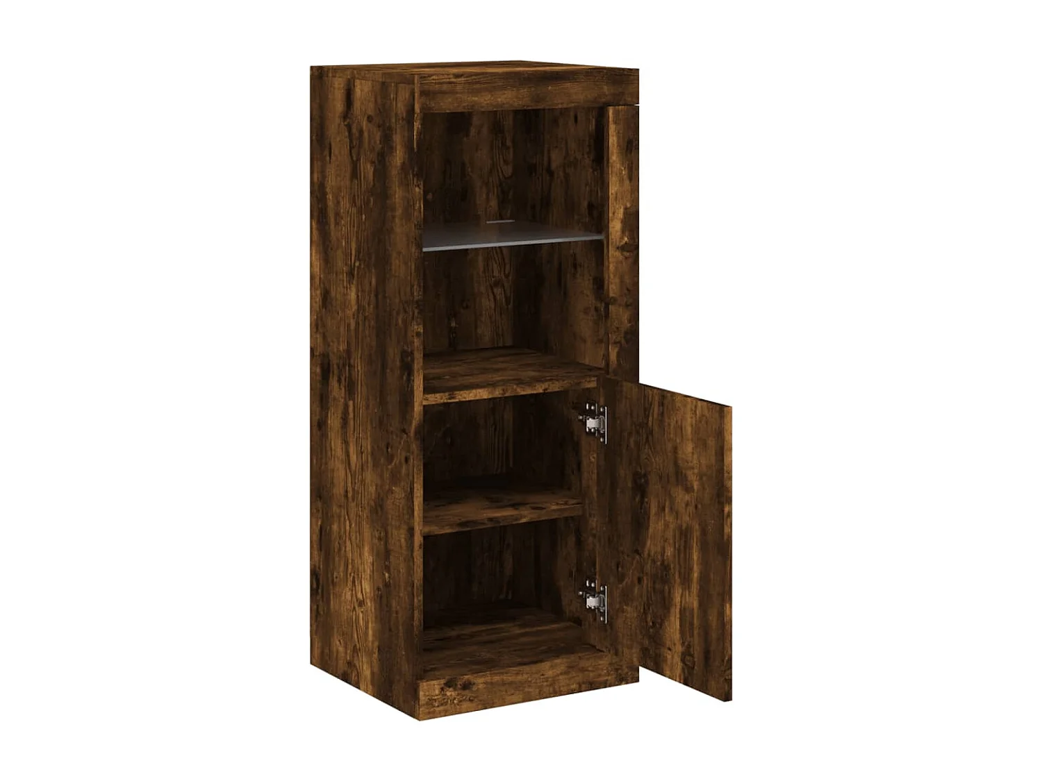 Credenza con Luci LED Rovere Fumo 41x37x100 cm