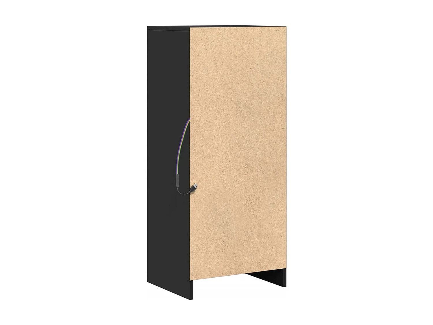 Buffet avec LED noir 42,5x34x100 cm bois d'ingénierie