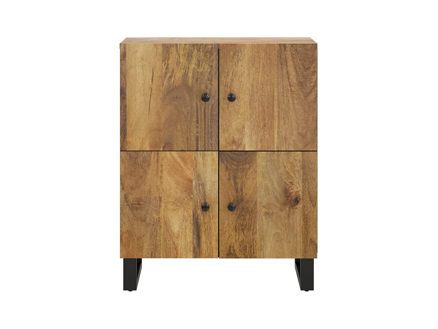 Buffet avec 4 portes 60x33x75 cm bois massif de manguier