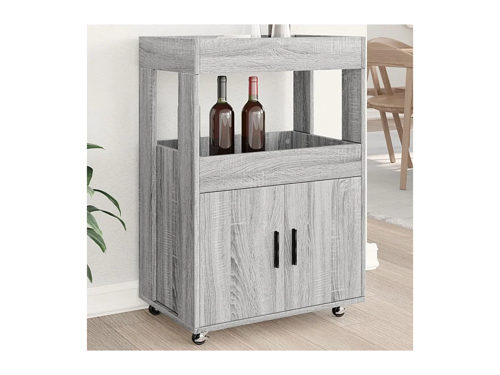 Barwagen Grau Sonoma 60x39,5x89 cm Holzwerkstoff