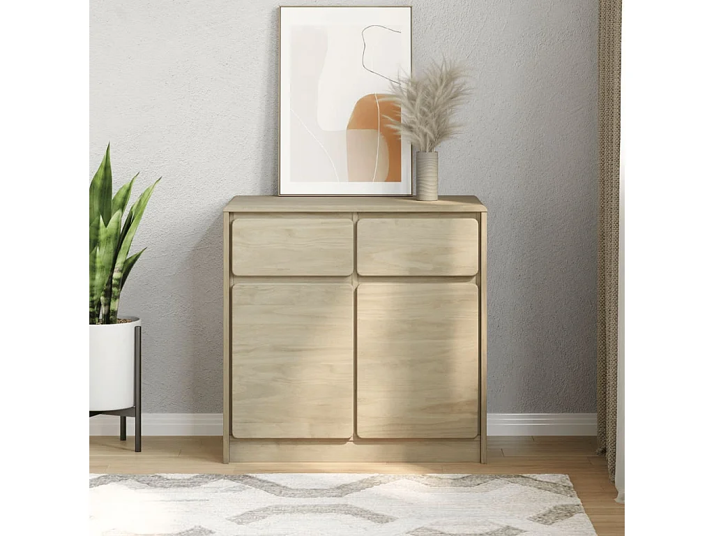 Credenza SAUDA 80x43x75,5 cm in Legno Massello di Pino