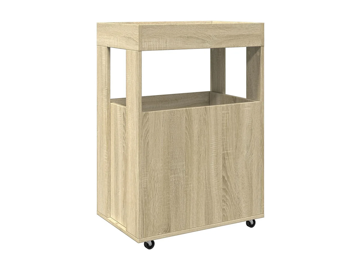 Chariot de bar chêne sonoma 60x39,5x89 cm bois d'ingénierie
