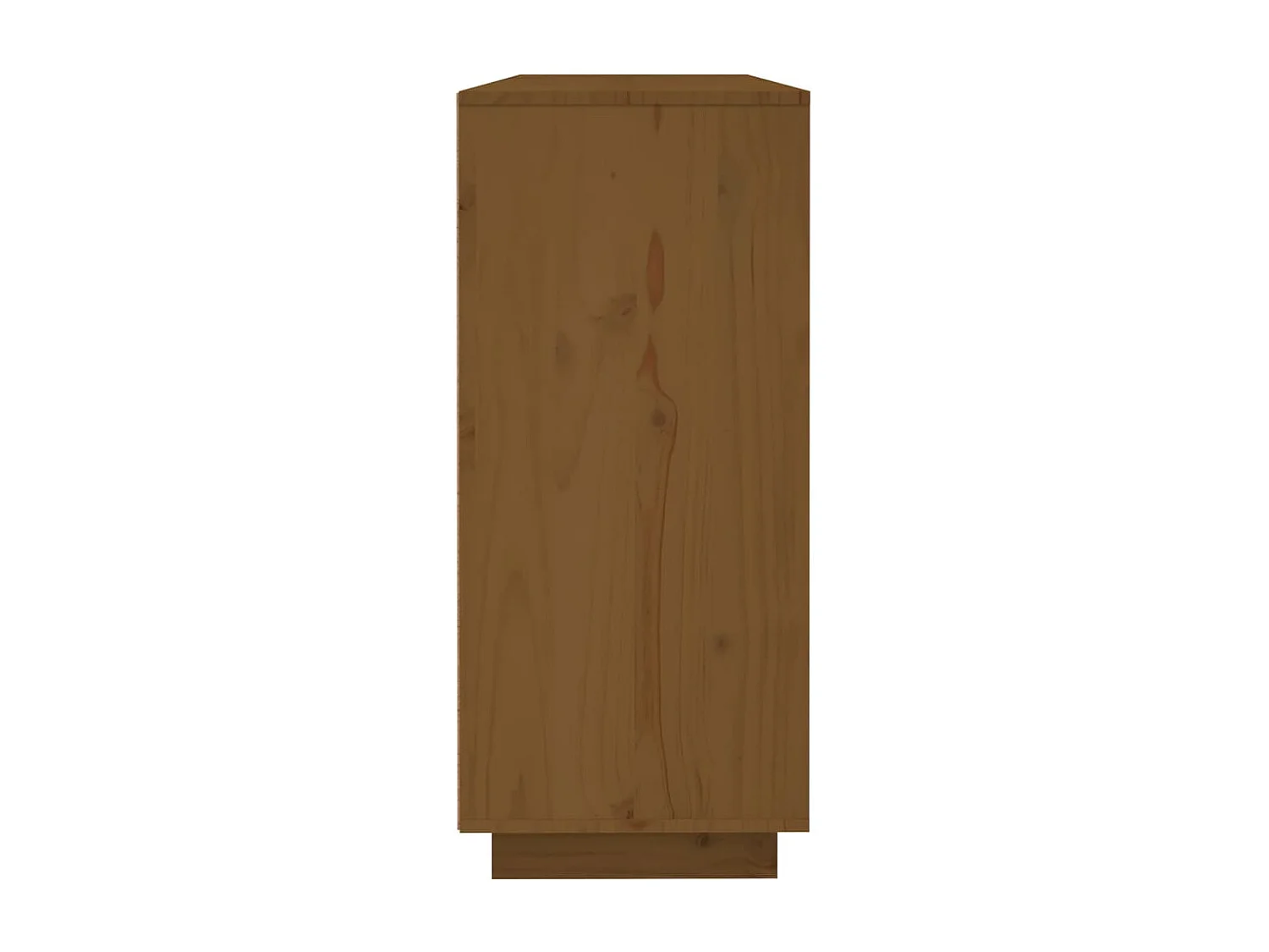 Aparador de madera maciza de pino marrón miel 120x35x80 cm