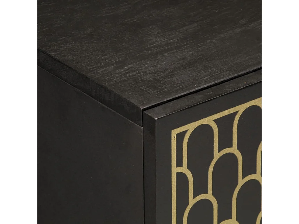 Credenze 3 pz 60x33x75 cm in Legno Massello di Mango