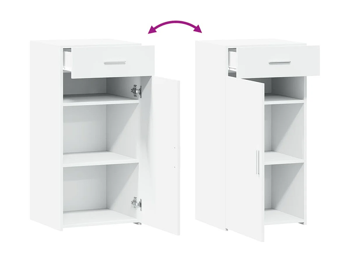 Dressoir 45x42,5x93 cm bewerkt hout wit