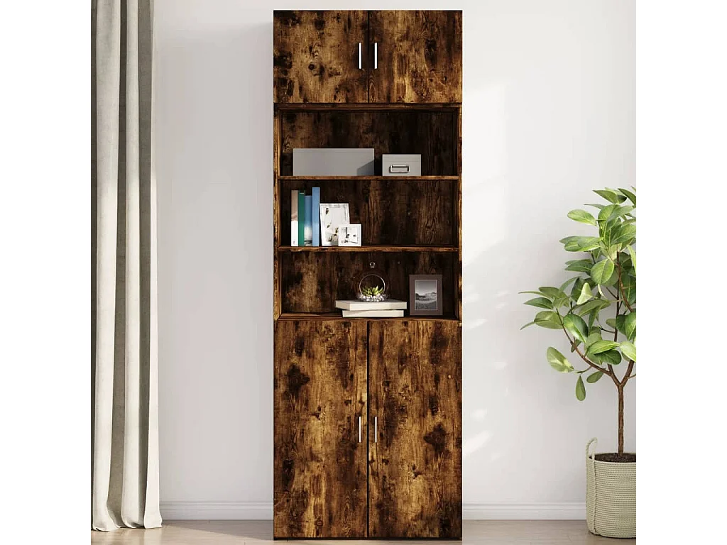 Mobile a Parete Rovere Fumo 80x42,5x40 cm in Legno Multistrato