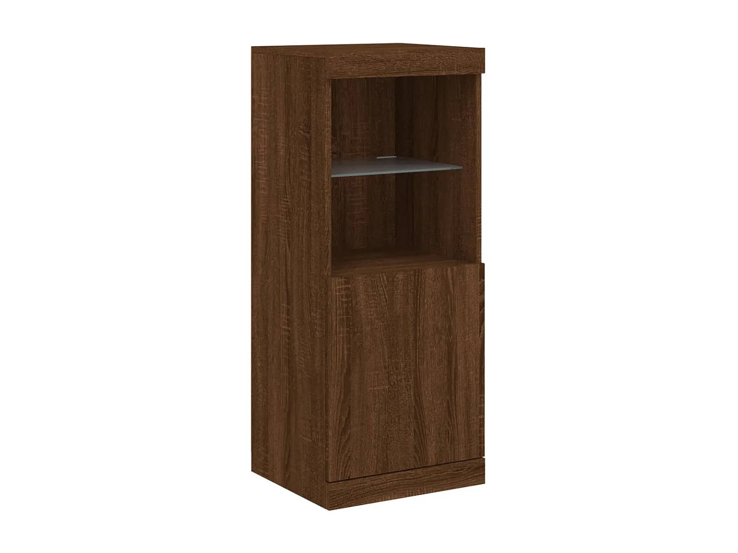 Sideboards mit LED-Leuchten 3 Stk. Braun Eichen-Optik