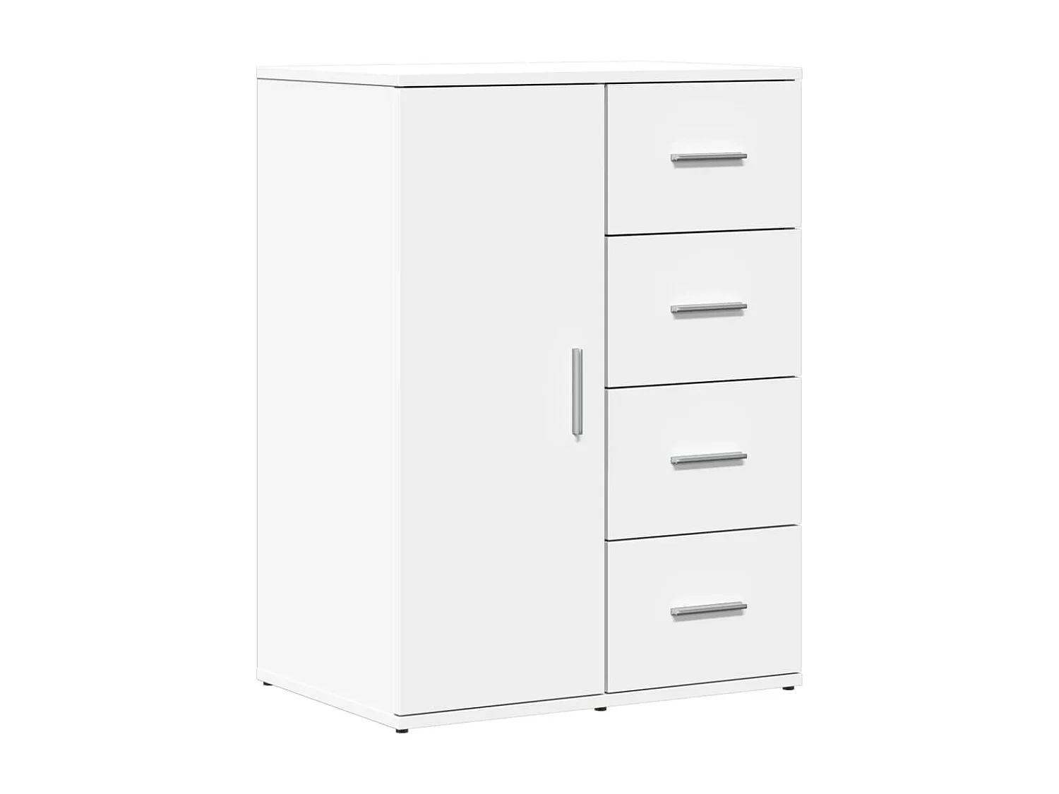 Credenza Bianca 59x39x80 cm in Legno Multistrato