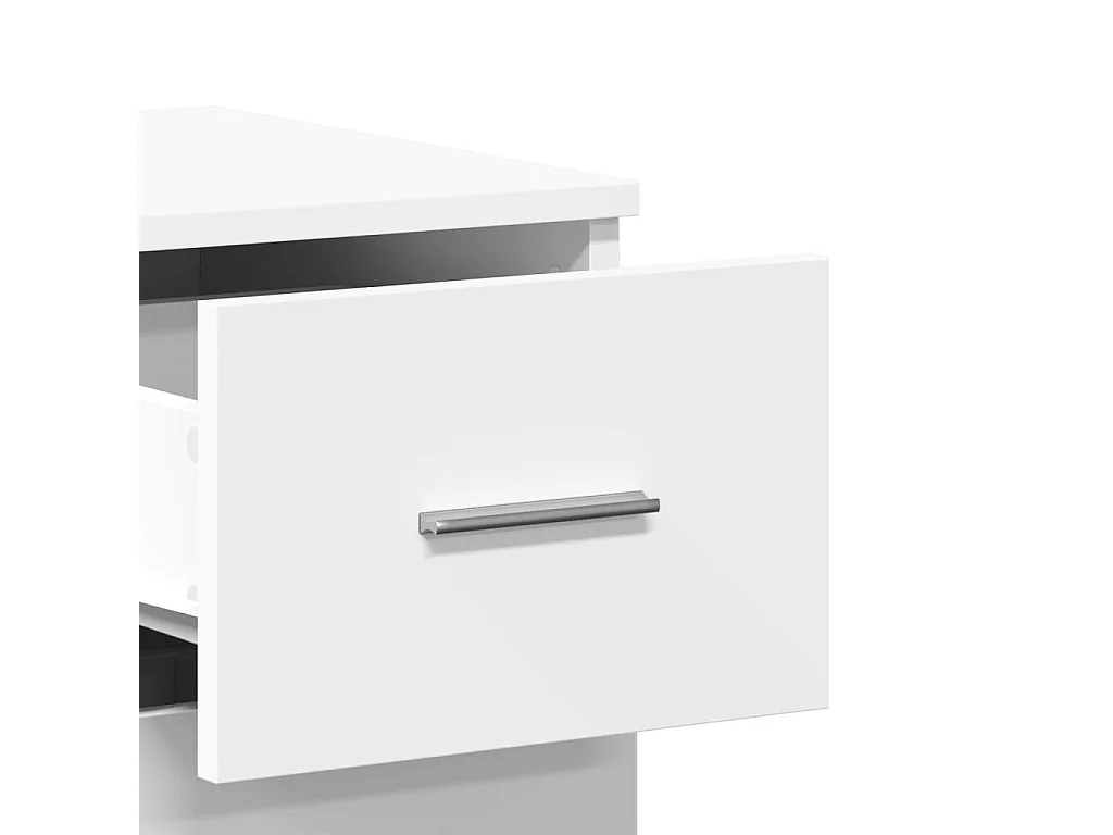 Credenza Bianca 59x39x80 cm in Legno Multistrato