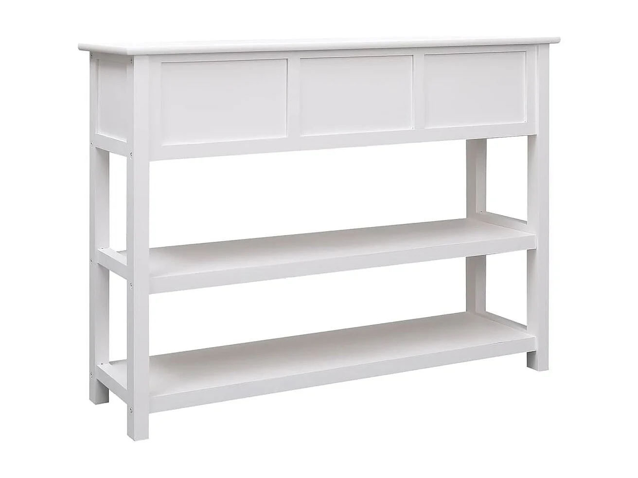 Buffet Blanc 108x30x76 cm Bois de Paulownia massif