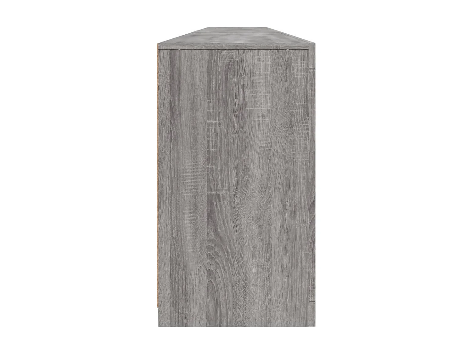 Aparador com luzes LED 283x37x67 cm cinzento sonoma