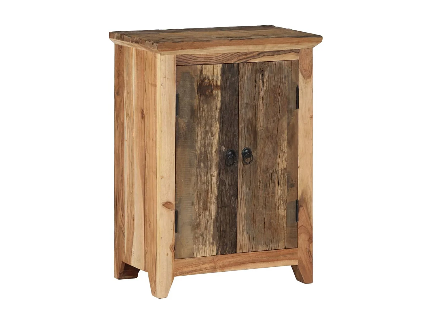 Buffet 55x33x75 cm bois massif d'acacia et bois de récupération