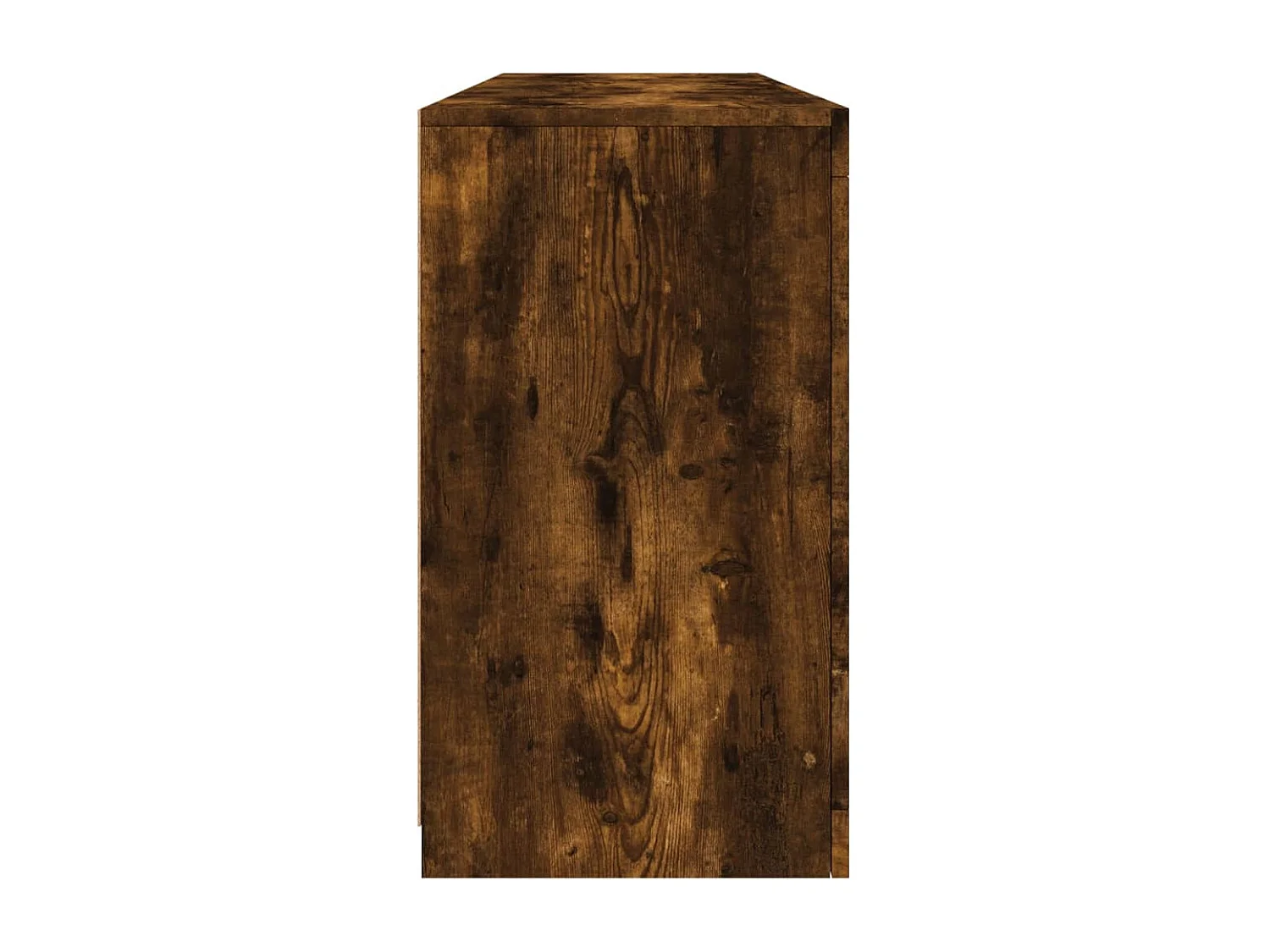 Aparador con luces LED roble ahumado 163x37x67 cm