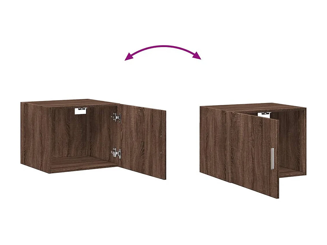 Armoire murale chêne marron 50x42,5x40 cm bois d'ingénierie