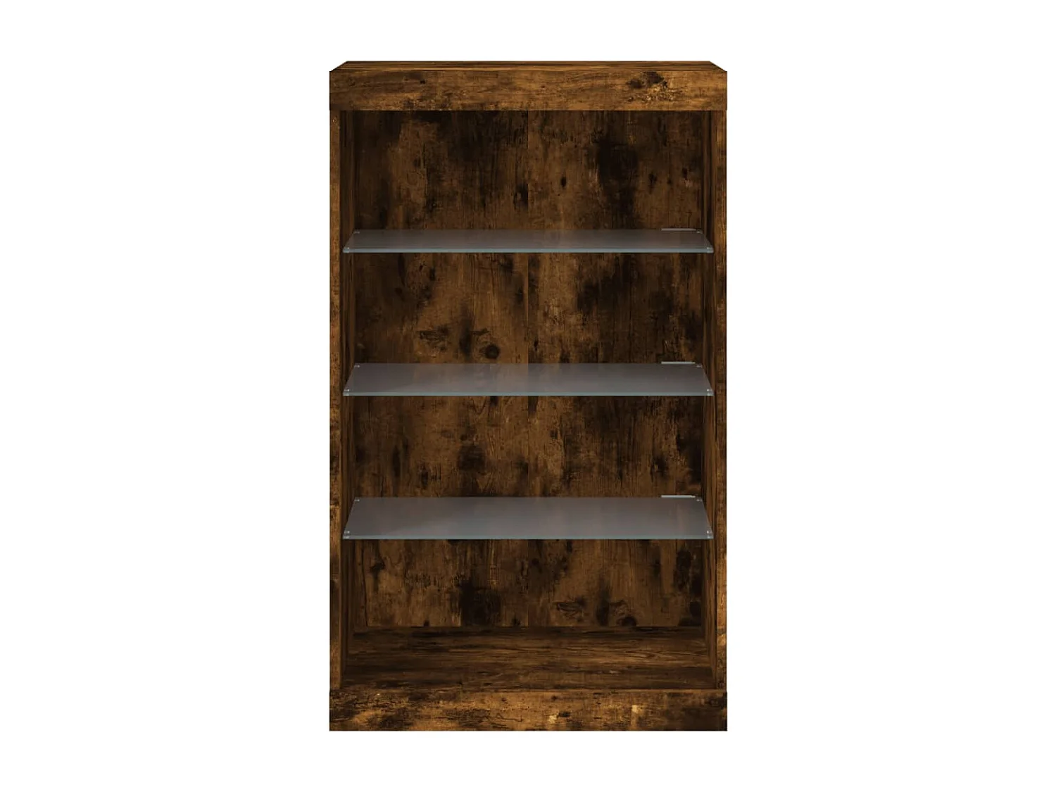 Buffet avec lumières LED chêne fumé 60,5x37x100 cm