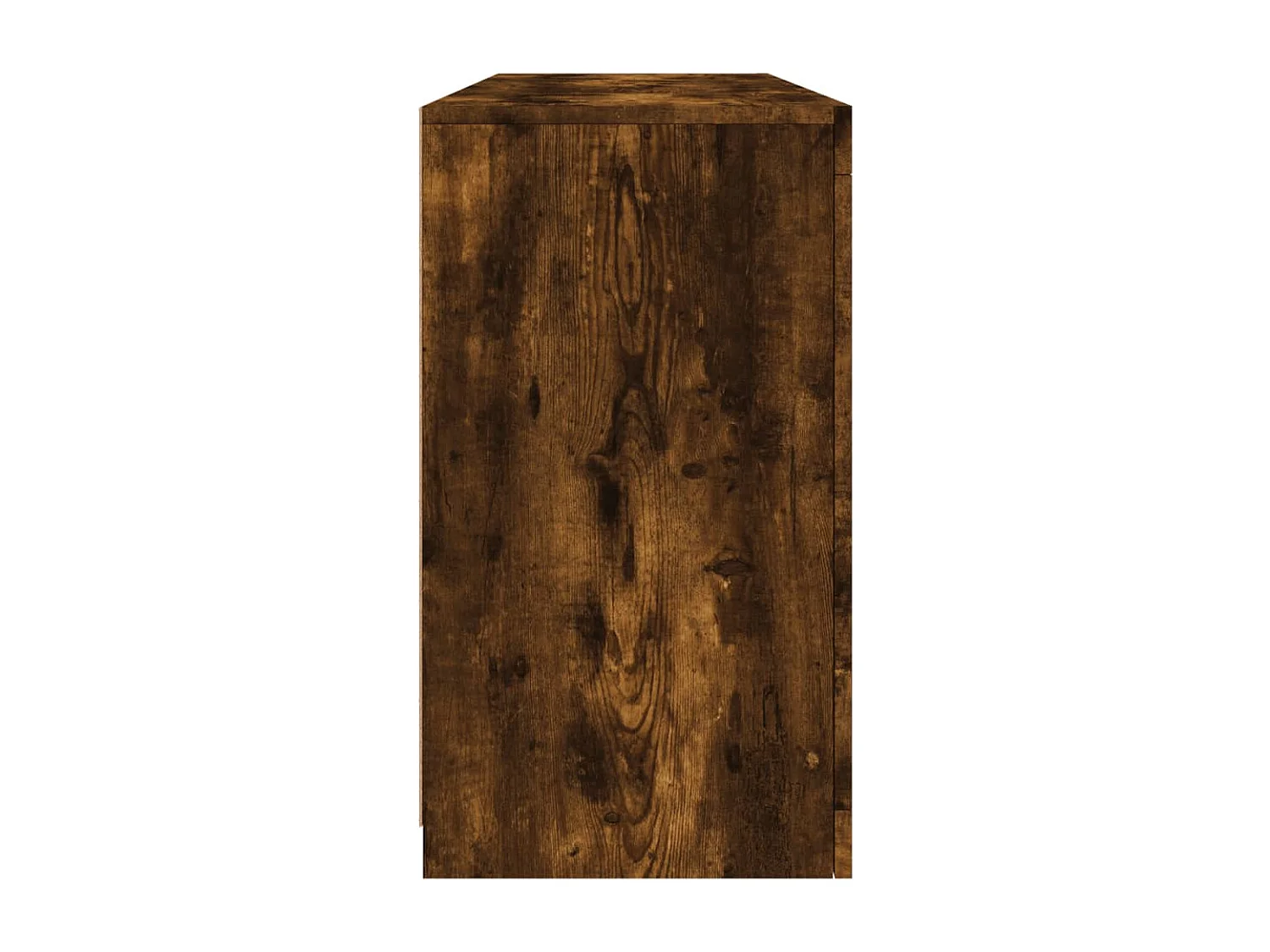 Credenza con Luci LED Rovere Fumo 142,5x37x67 cm