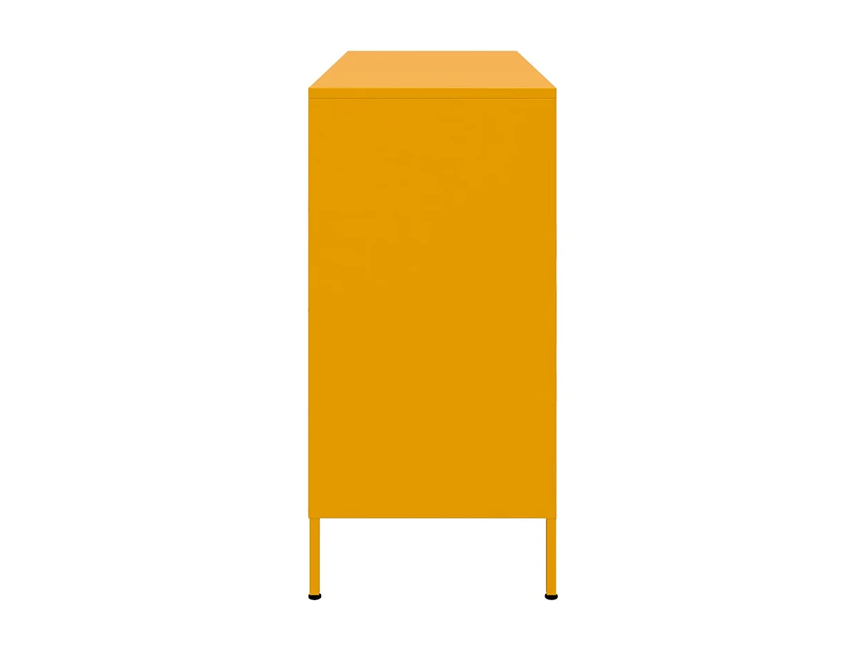 Credenza Giallo Senape 100,5x39x79 cm in Acciaio