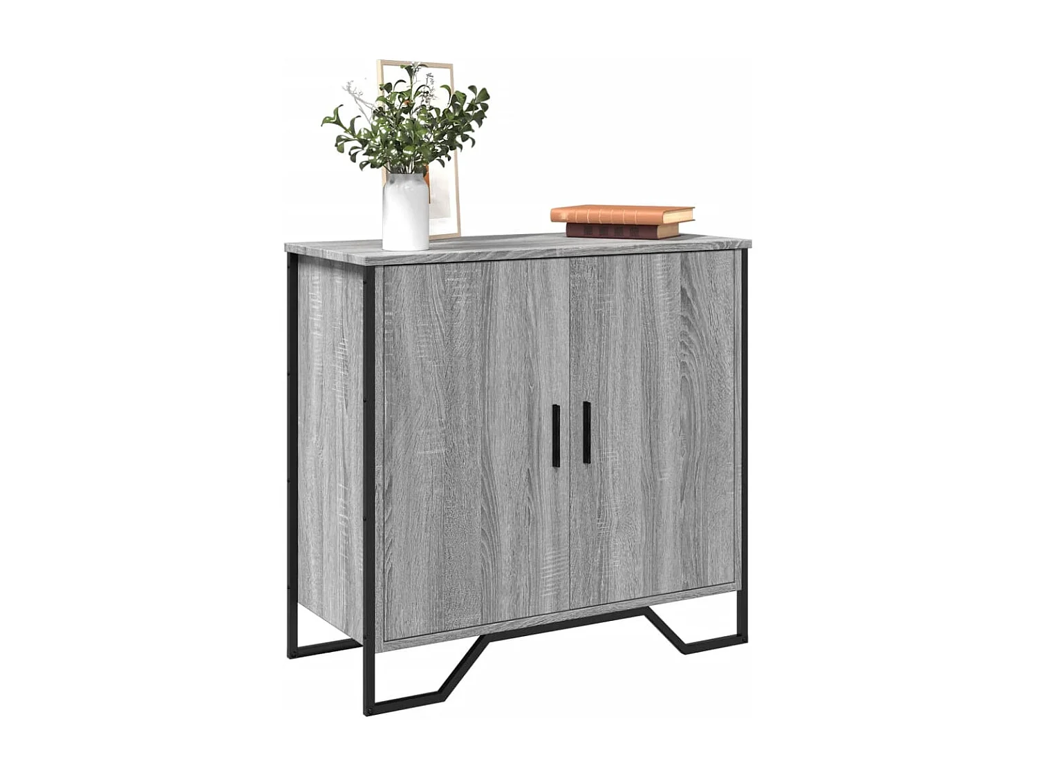 Credenza Grigio Sonoma 78x35,5x74,5 cm in Legno Multistrato