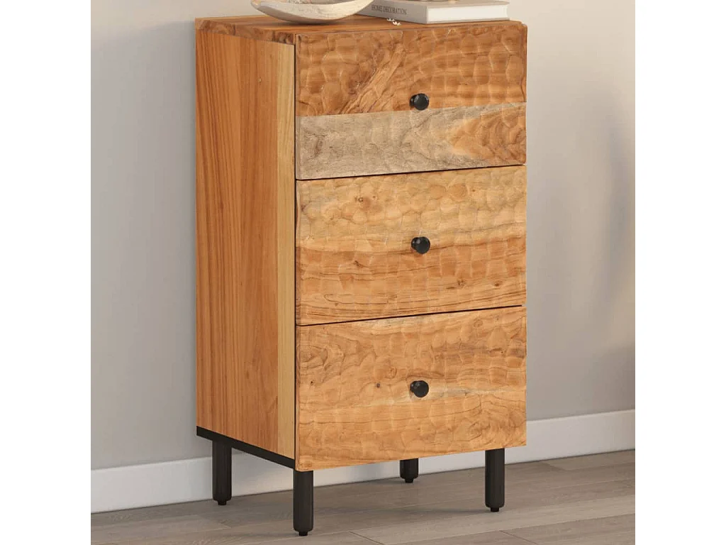 Credenza 40x33x75 cm in Legno Massello di Acacia