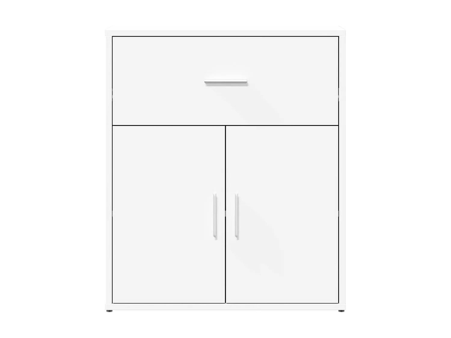 Buffets 2 pcs blanc 60x31x70 cm bois d'ingénierie