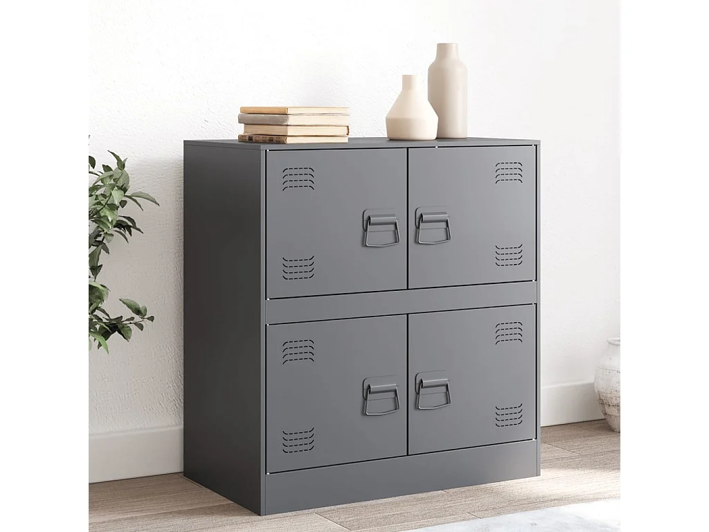 Sideboard Anthrazit 67x39x73 cm Stahl