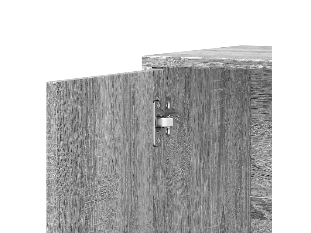 Aparador de madera de ingeniería gris Sonoma 60x31x70 cm