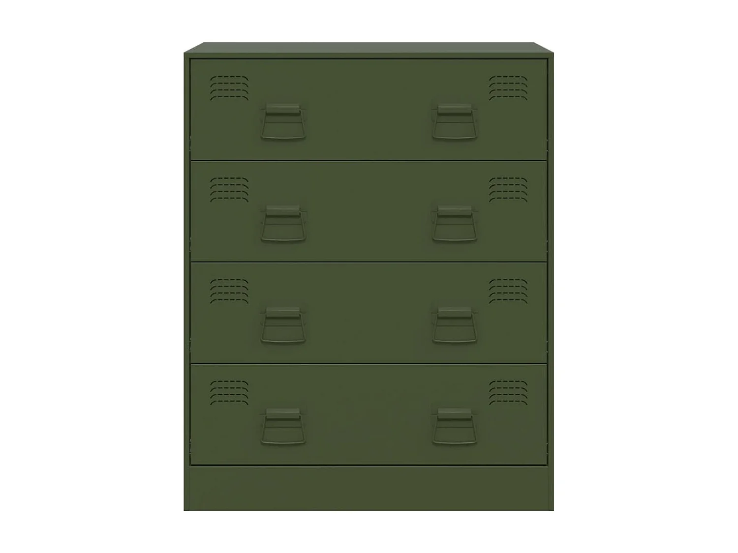 Buffet vert olive 67x39x83 cm acier