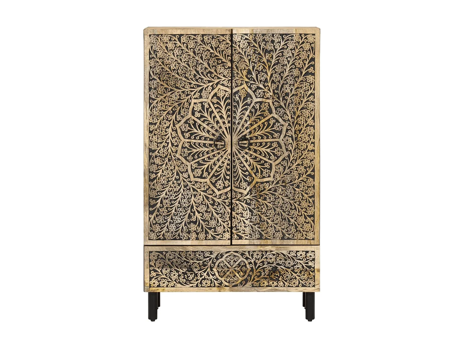 Credenza 60x33x110 cm in Legno Massello di Mango