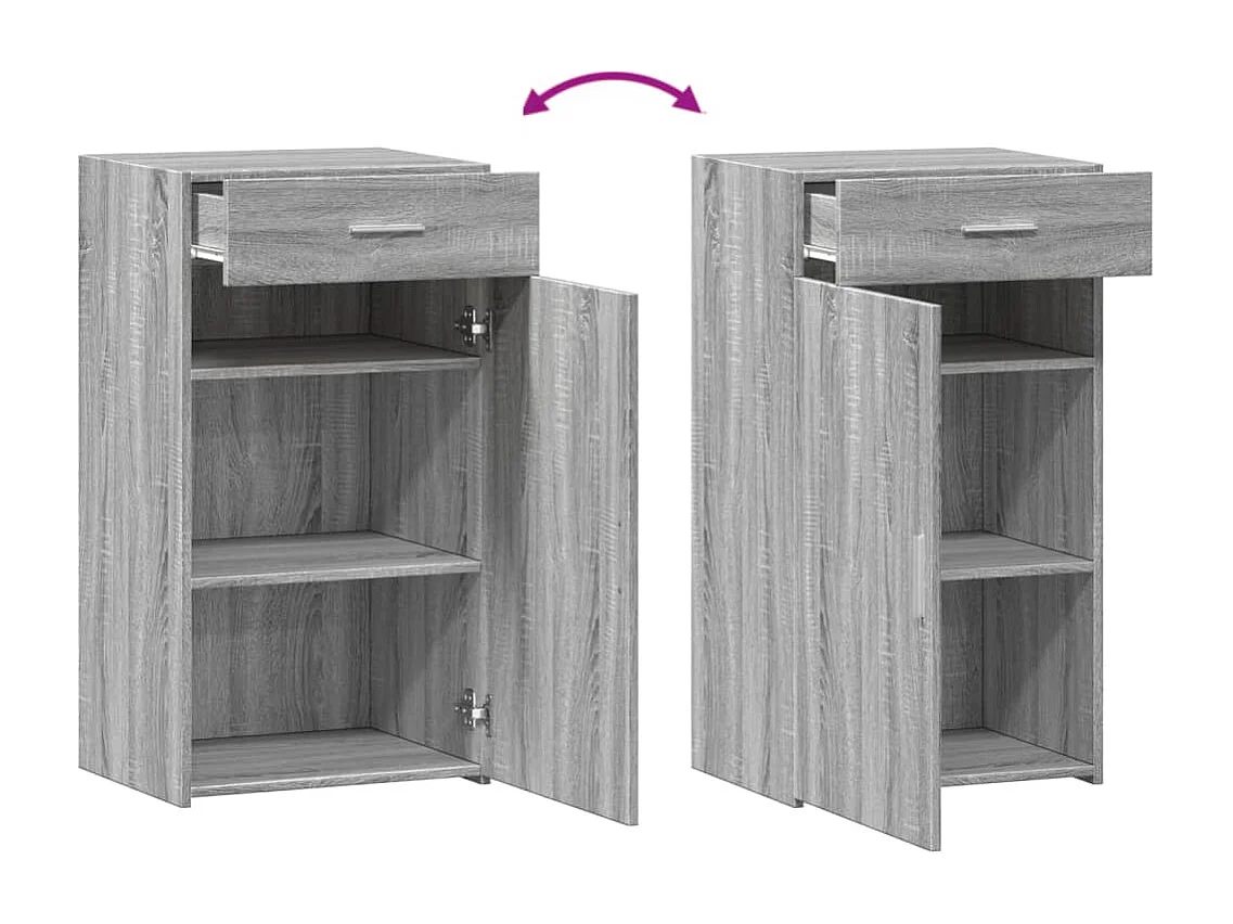 Credenza Grigio Sonoma 50x42,5x93 cm in Legno Multistrato