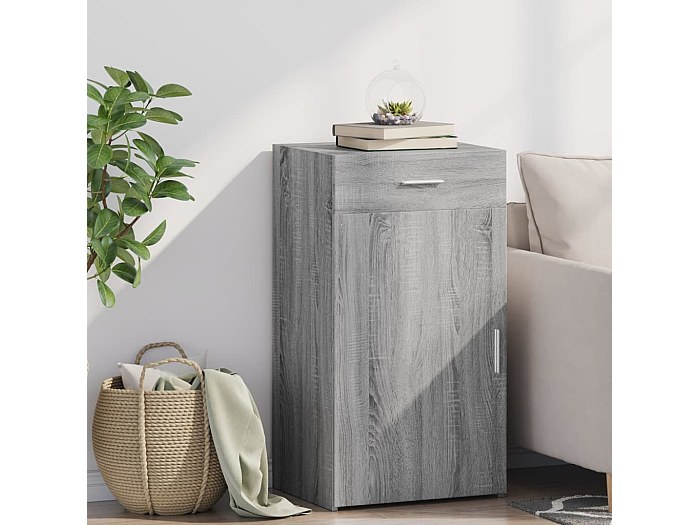 Credenza Rovere Sonoma Brokky 50x42.5x93 Cm – In Legno Multistrato, Con Ante E Cassetti, Per Soggiorno, Camera, Ufficio