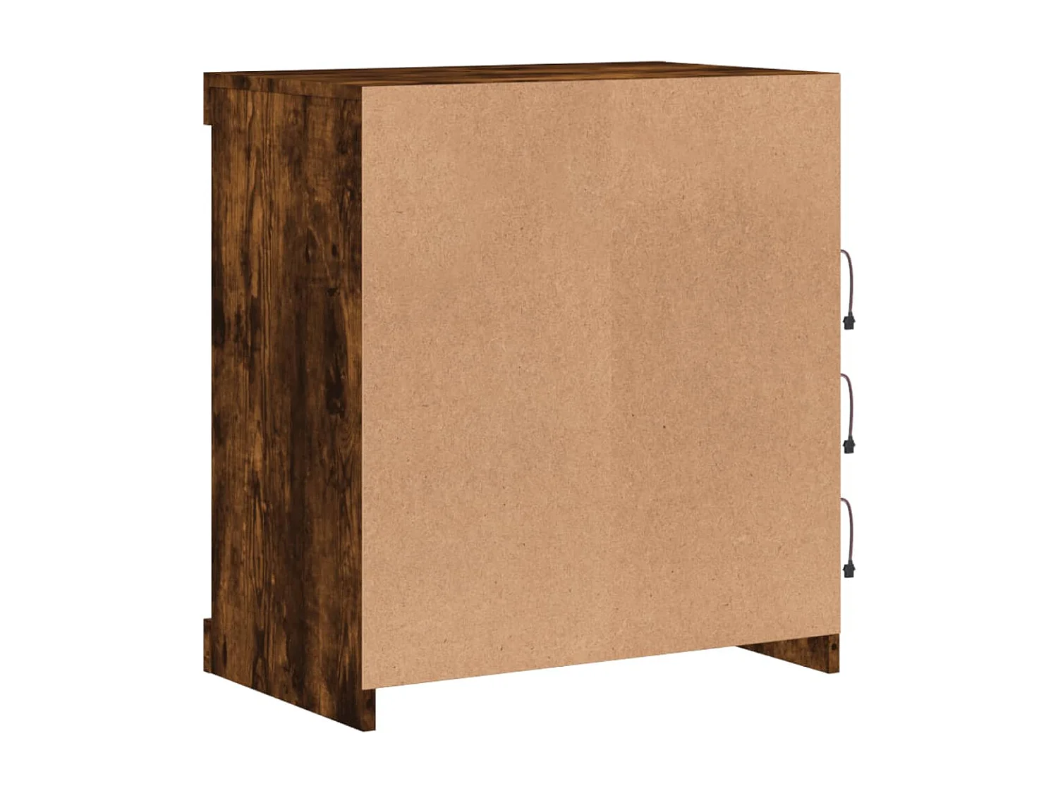 Credenza con Luci LED Rovere Fumo 60,5x37x67 cm