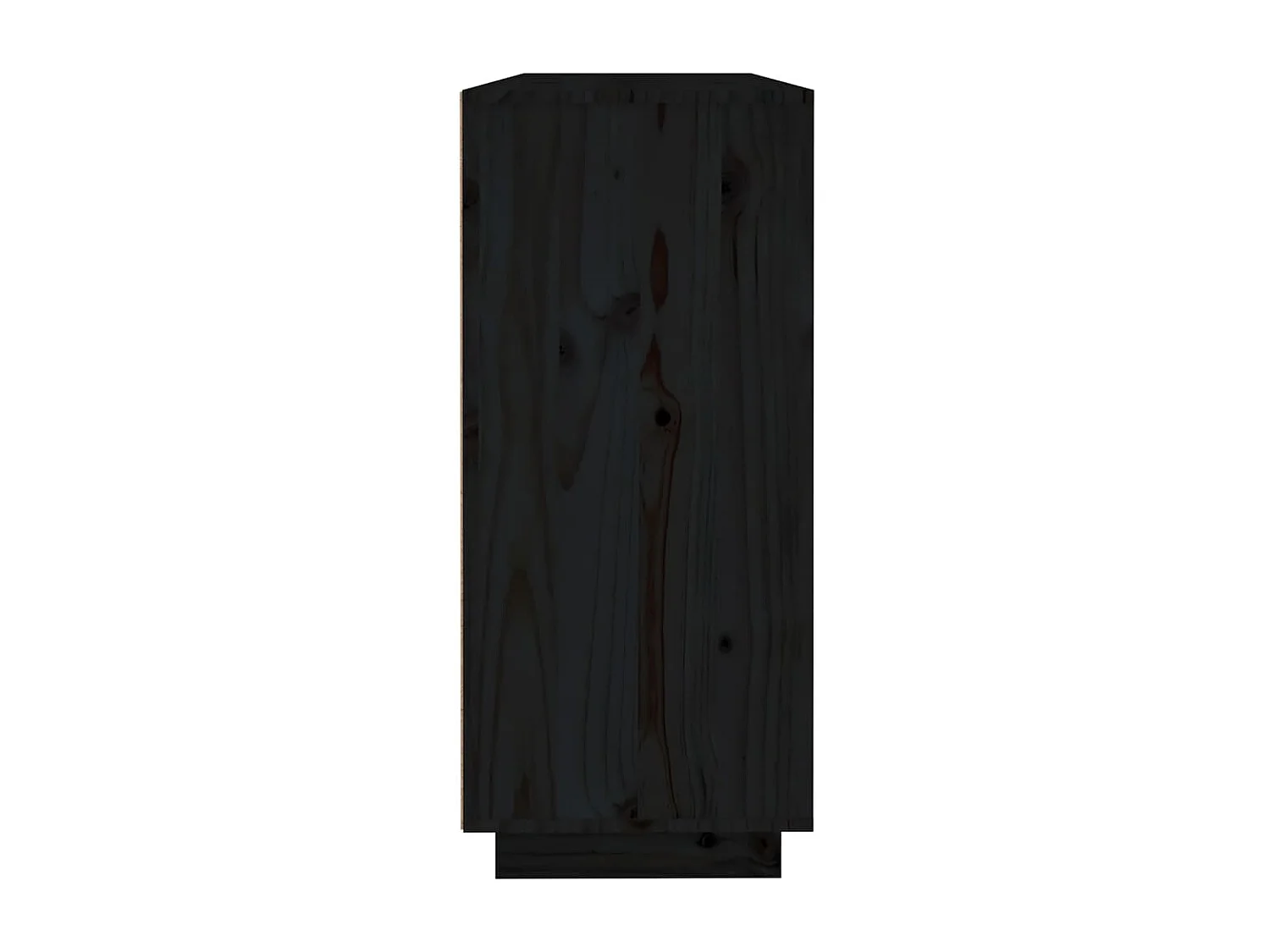 Buffet Noir 120x35x80 cm Bois massif de pin