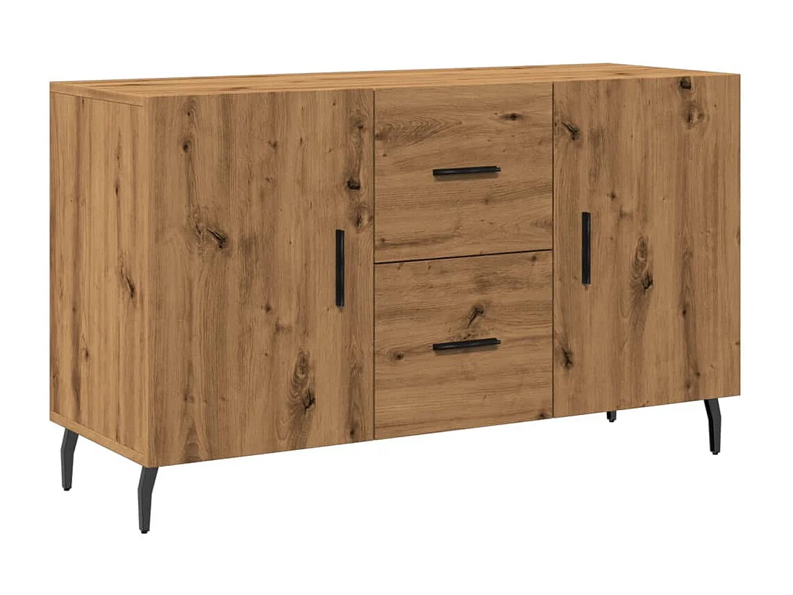 Credenza Rovere Artigianale 100x36x60 cm in Legno Multistrato