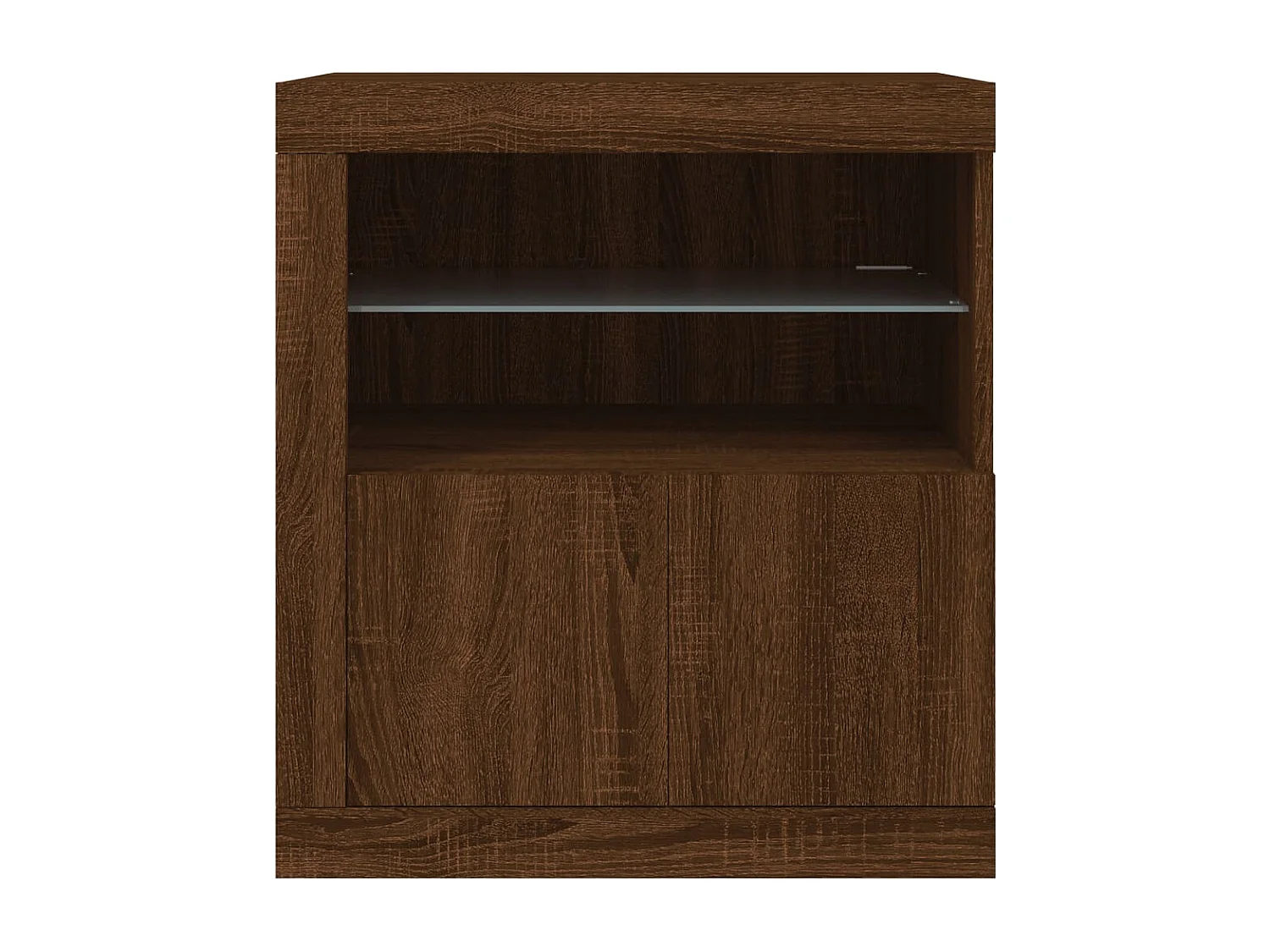 Sideboard mit LED-Leuchten Braun Eichen-Optik 60,5x37x67 cm