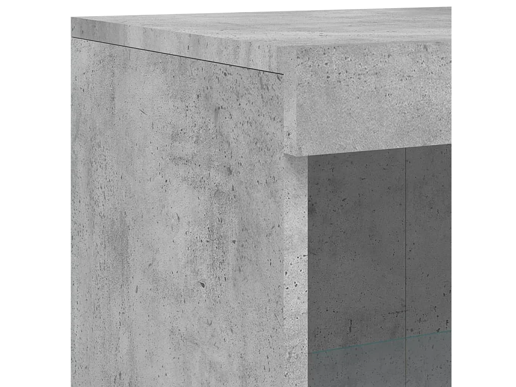Credenza con Luci LED Grigio Cemento 181,5x37x100 cm