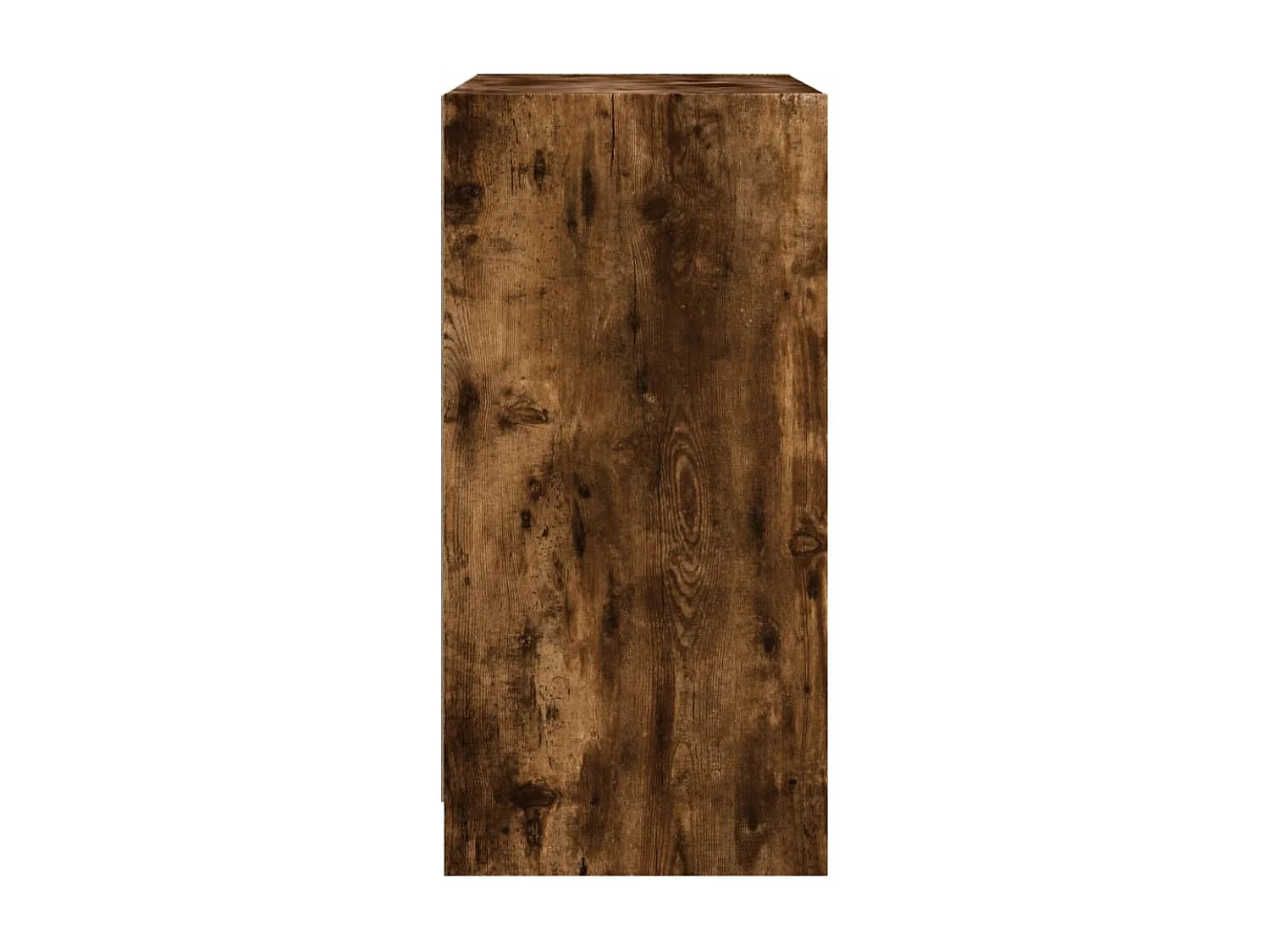 Armoire latérale avec portes en verre chêne fumé 68x37x75,5 cm