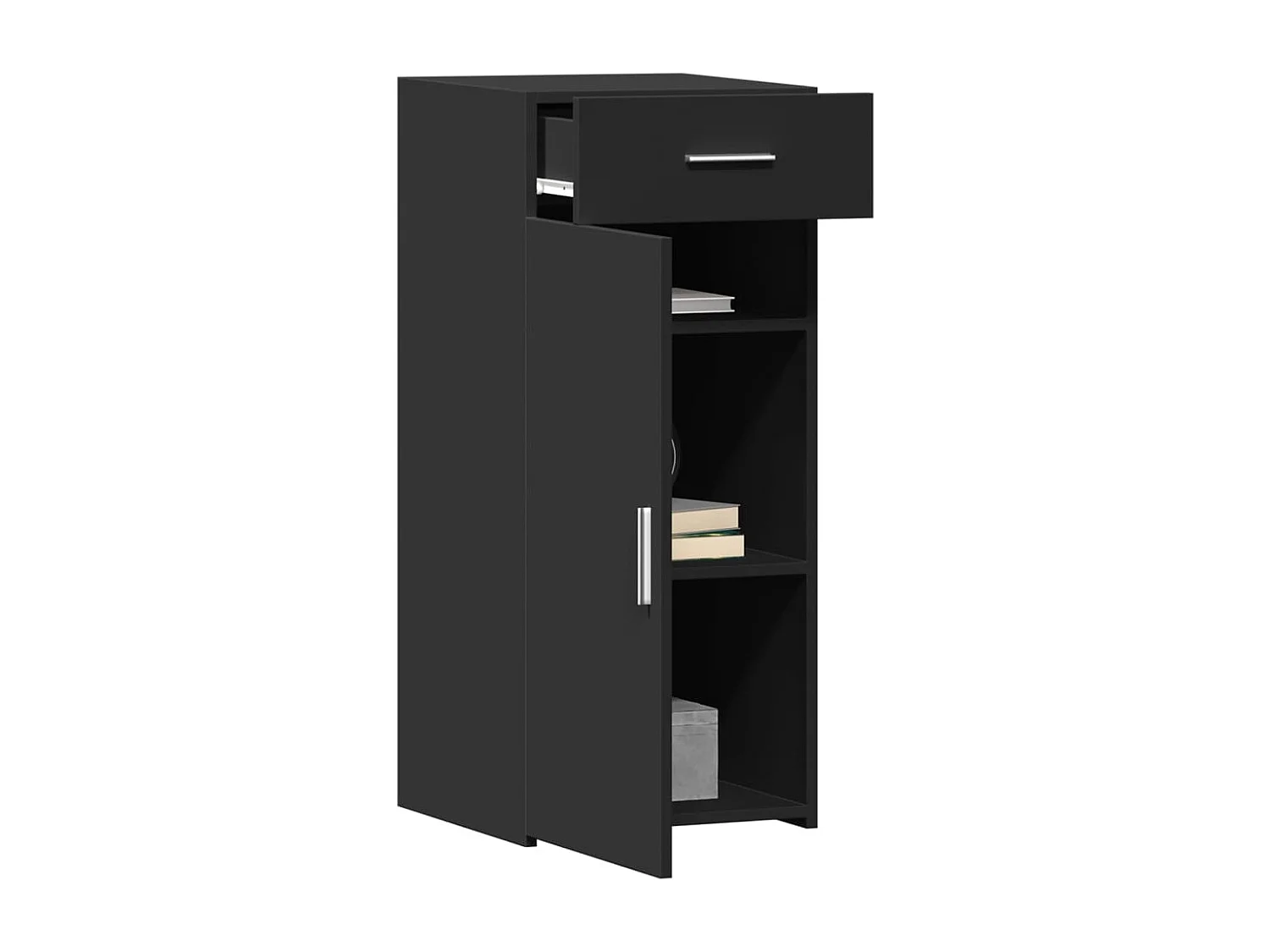 Buffet noir 40x42,5x93 cm bois d'ingénierie