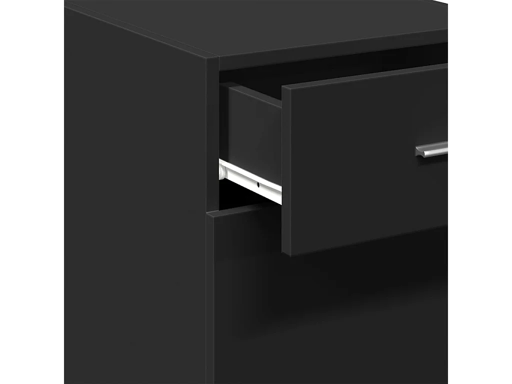 Buffet noir 40x42,5x93 cm bois d'ingénierie