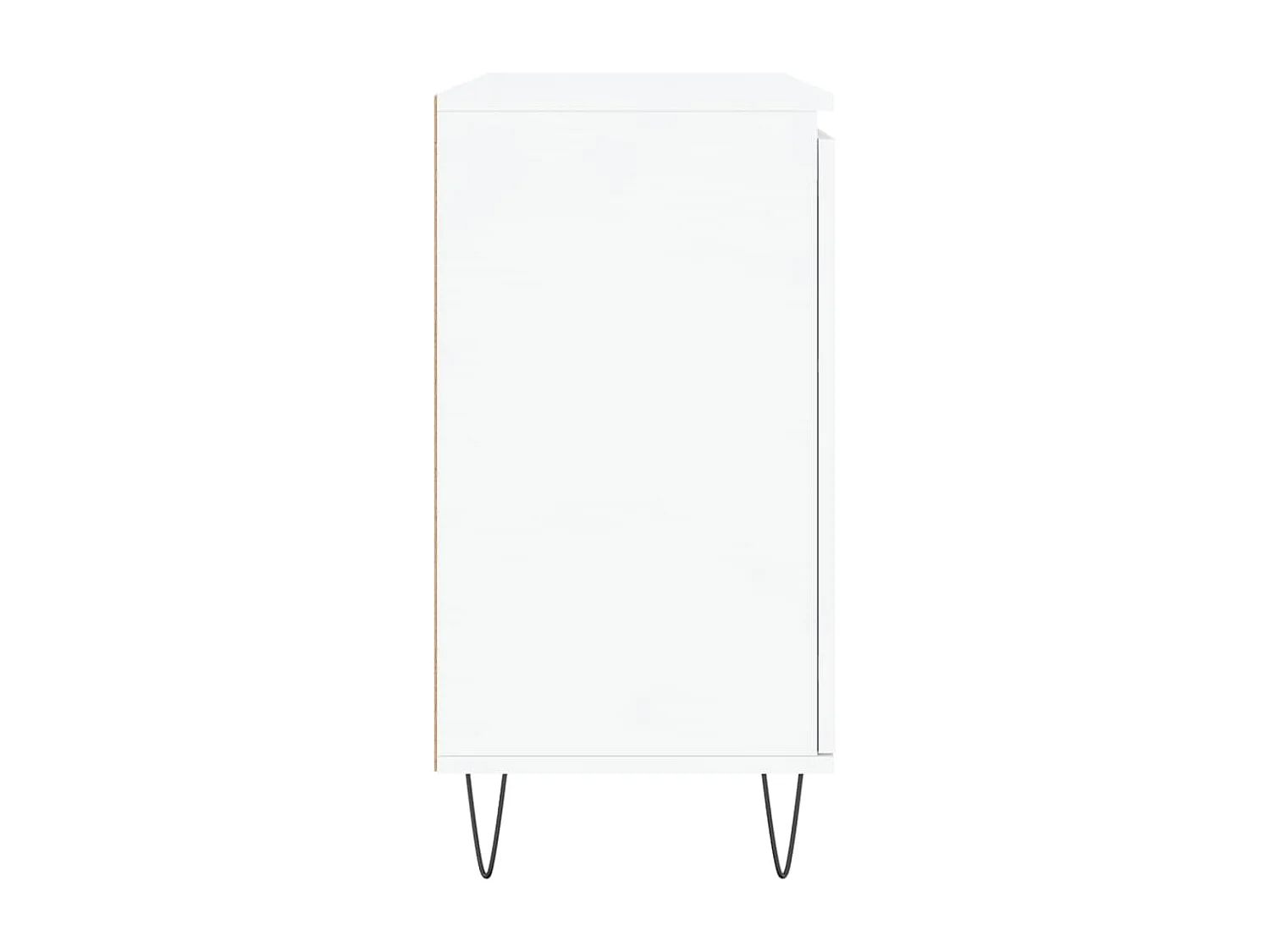 Buffet blanc brillant 104x35x70 cm bois d'ingénierie