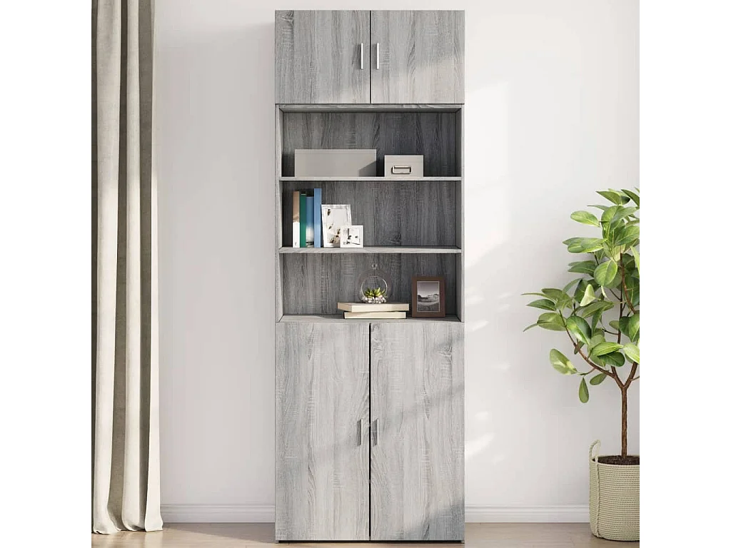 Wandschrank Grau Sonoma 80x42,5x40 cm Holzwerkstoff