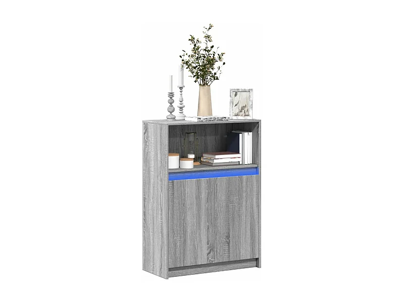 Sideboard mit LED Grau Sonoma 72x34x100 cm Holzwerkstoff