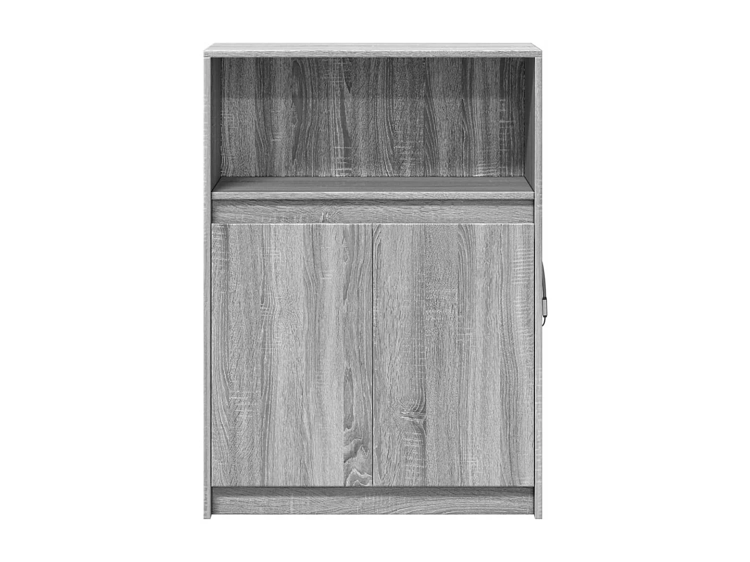 Aparador con LED madera de ingeniería gris Sonoma 72x34x100 cm