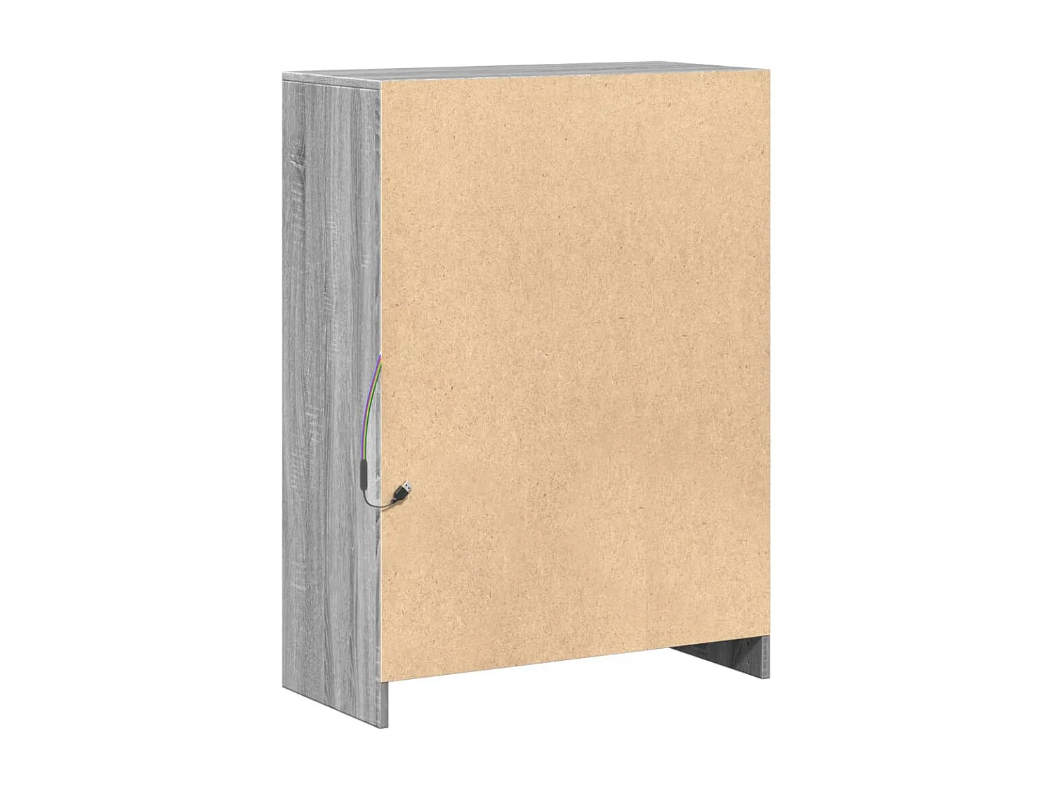 Aparador con LED madera de ingeniería gris Sonoma 72x34x100 cm