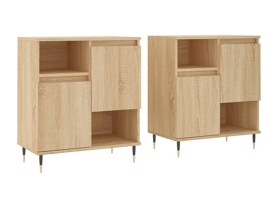Sideboards 2 Stk. Sonoma-Eiche Holzwerkstoff