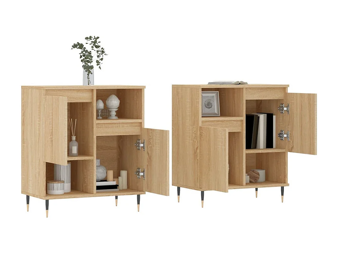 Sideboards 2 Stk. Sonoma-Eiche Holzwerkstoff
