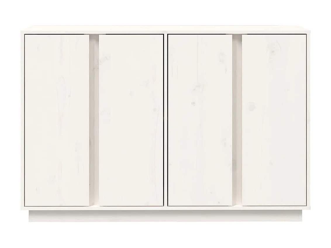 Aparador 120x35x80 cm madeira de pinho maciça branco